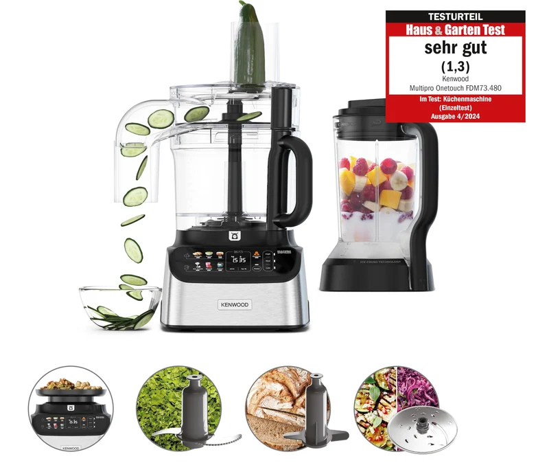 MultiPro OneTouch FDM73.480SS – 2-in-1 Kompakt-Küchenmaschine & Mixer