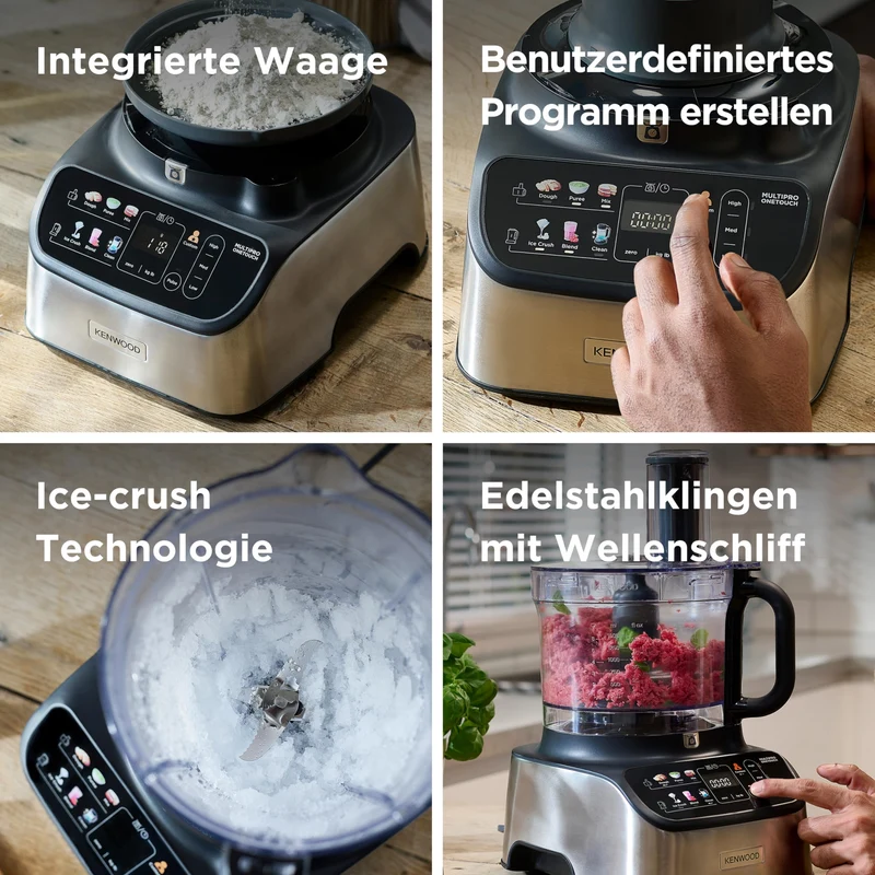 MultiPro OneTouch FDM73.480SS – 2-in-1 Kompakt-Küchenmaschine & Mixer