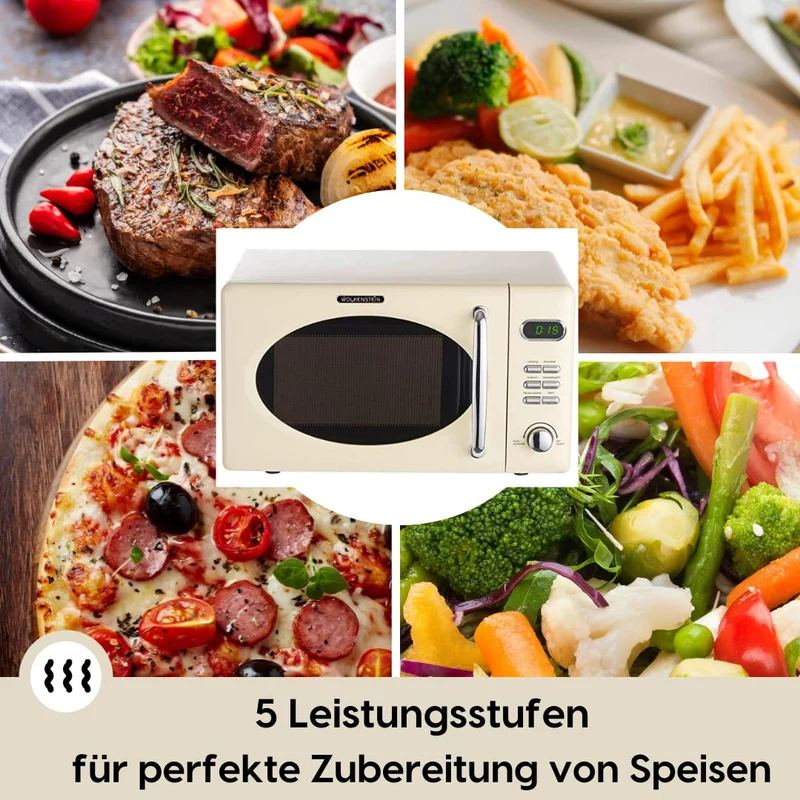 Retro Stand Mikrowelle WMW720 I 700W Mikrowellenleistung