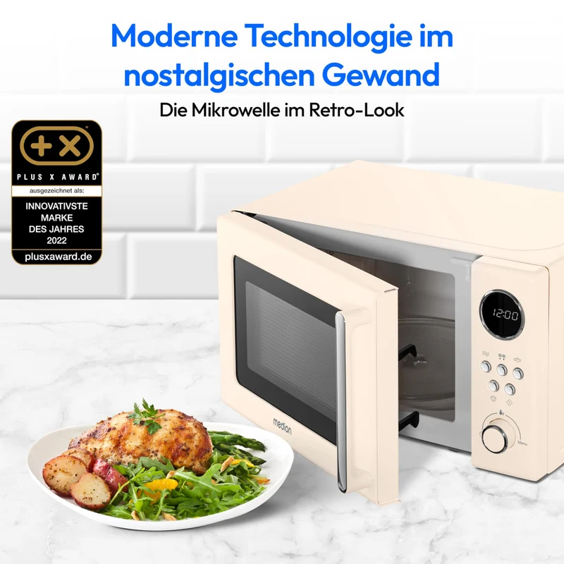 Retro Mikrowelle 20 Liter, ca. 800 Watt
