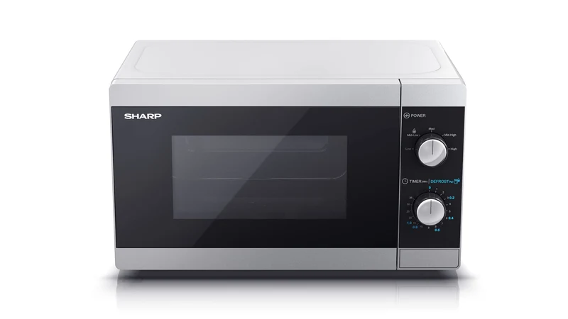 Mikrowelle: 800W, 5 Leistungsstufen, Auftaufunktion Silber