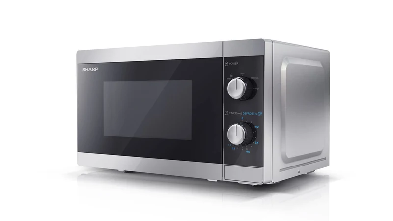 Mikrowelle: 800W, 5 Leistungsstufen, Auftaufunktion Silber