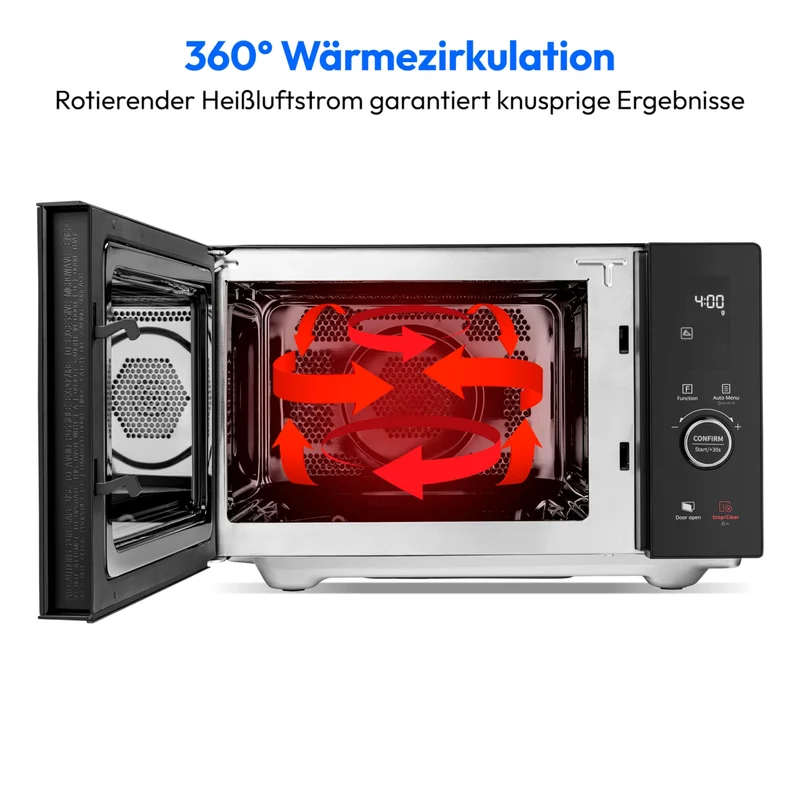 Mikrowelle mit Grill und Heißluft 25 Liter 2100 WattHeißluftfunktion