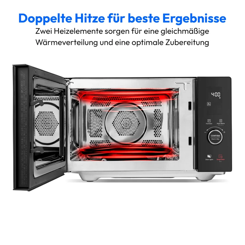 Mikrowelle mit Grill und Heißluft 25 Liter 2100 WattHeißluftfunktion
