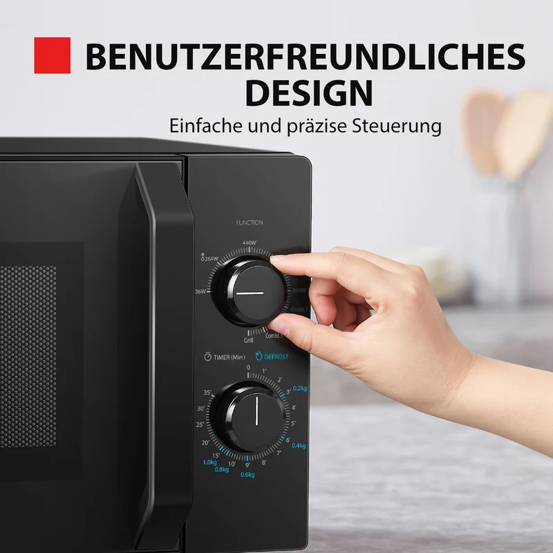 MW2-MM20PF(BK) Mikrowelle/Solo-Mikrowelle / 20L / 800W