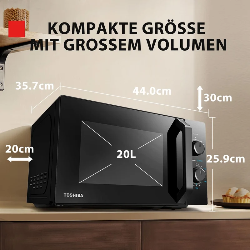 MW2-MM20PF(BK) Mikrowelle/Solo-Mikrowelle / 20L / 800W