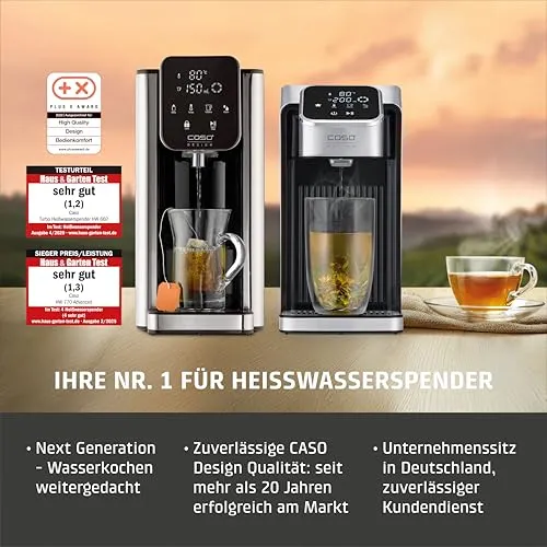 HW 660 Heißwasserspender, Edelstahl, Schwarz