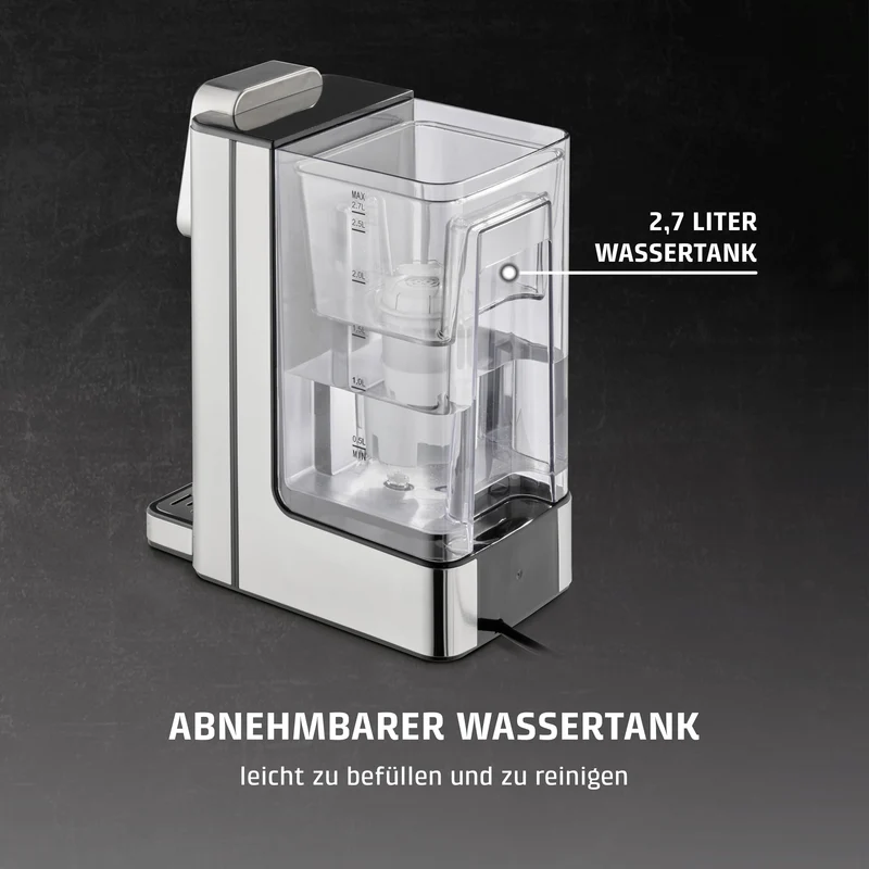 HW 660 Heißwasserspender, Edelstahl, Schwarz