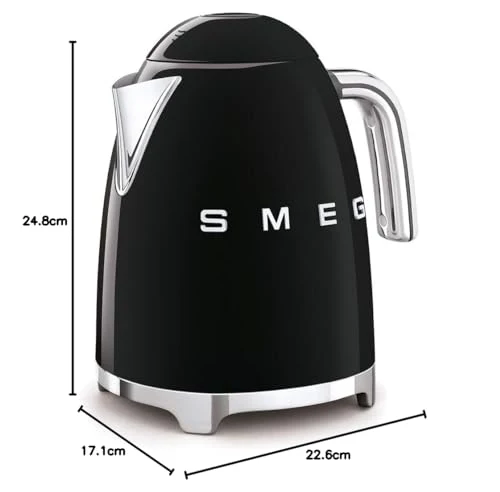 1.7L Wasserkocher, Soft-Opening-Kannenverschluss, Schwarz