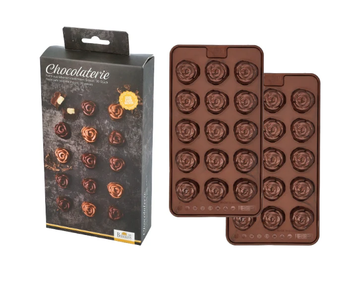 Chocolaterie Rosen-Pralinenformen-Set, 2er-Set