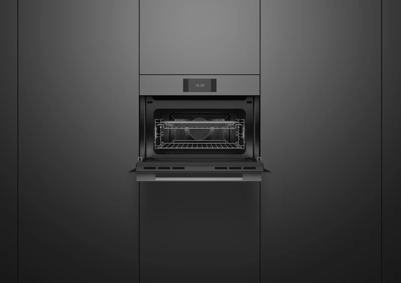 Fisher & Paykel 60cm Series 7 Minimal Compact Combi-Microwave Oven, Grey Glass