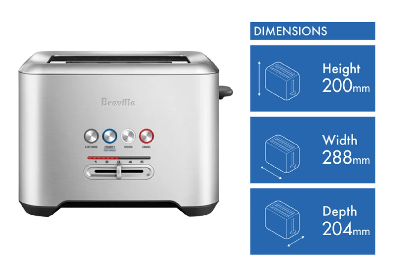 Breville The Lift & Look Pro 2 Slice Toaster Brushed Stainless Steel