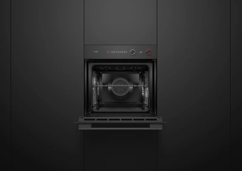 Fisher & Paykel 60cm Series 5, Contemporary Pyrolytic Oven, 9 Function, Black Glass