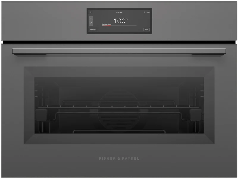 Fisher & Paykel 60cm Series 11 Minimal Compact Combi-Steam Oven, Grey Glass