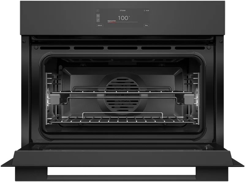 Fisher & Paykel 60cm Series 11 Minimal Compact Combi-Steam Oven, Black Glass