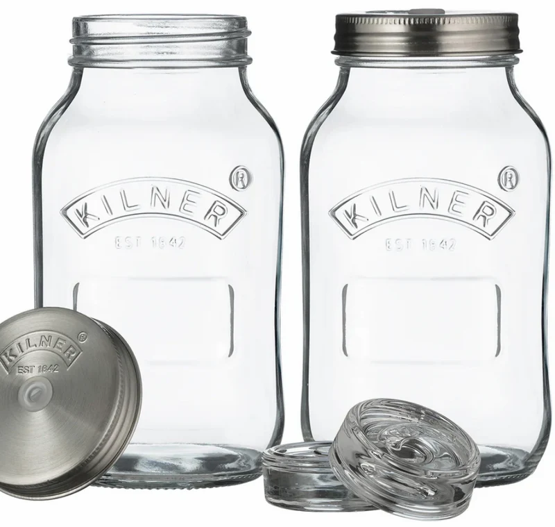 KILNER Fermentier-Set, 2 Gläser, 2 x 1 Liter