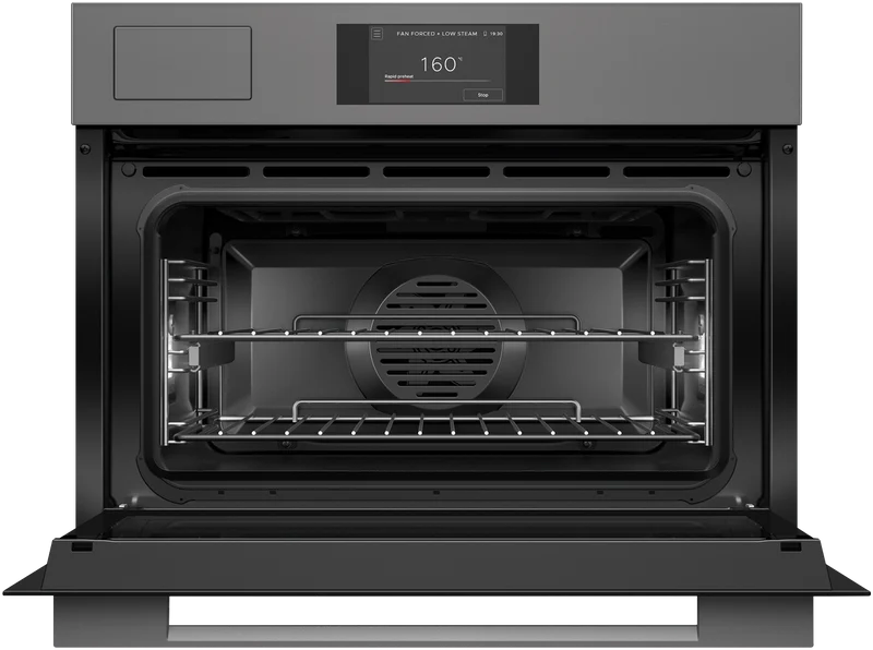 Fisher & Paykel 60cm Series 7, Minimal Compact Combi-Steam Oven, Grey Glass