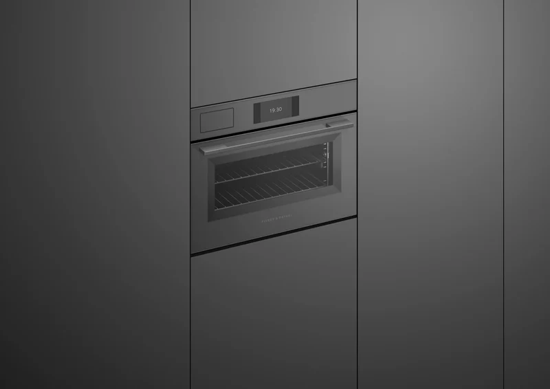 Fisher & Paykel 60cm Series 7, Minimal Compact Combi-Steam Oven, Grey Glass