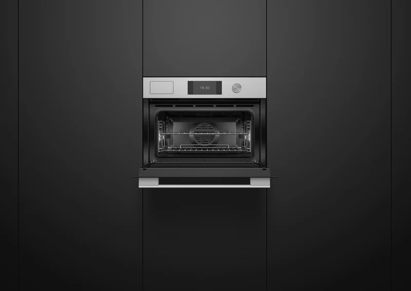 Fisher & Paykel 60cm Series 7, Contemporary Compact Combi-Steam Oven, brushed Silver Glass