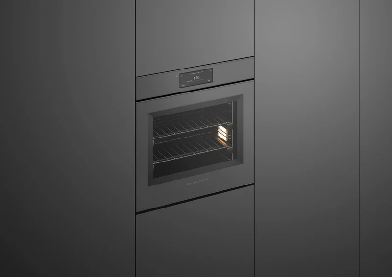 Fisher & Paykel 60cm Series 11, Minimal Handless Combi-Steam Oven, Grey Glass