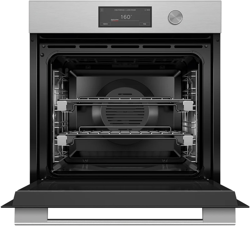 Fisher & Paykel 60cm Series 11, Contemporary Combi-Steam Oven, Brushed Silver Glass