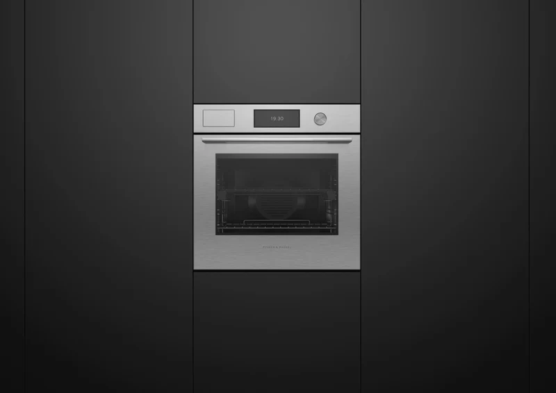 Fisher & Paykel 60cm Series 9, Contemporary Combi-Steam Oven, Brushed Silver Glass