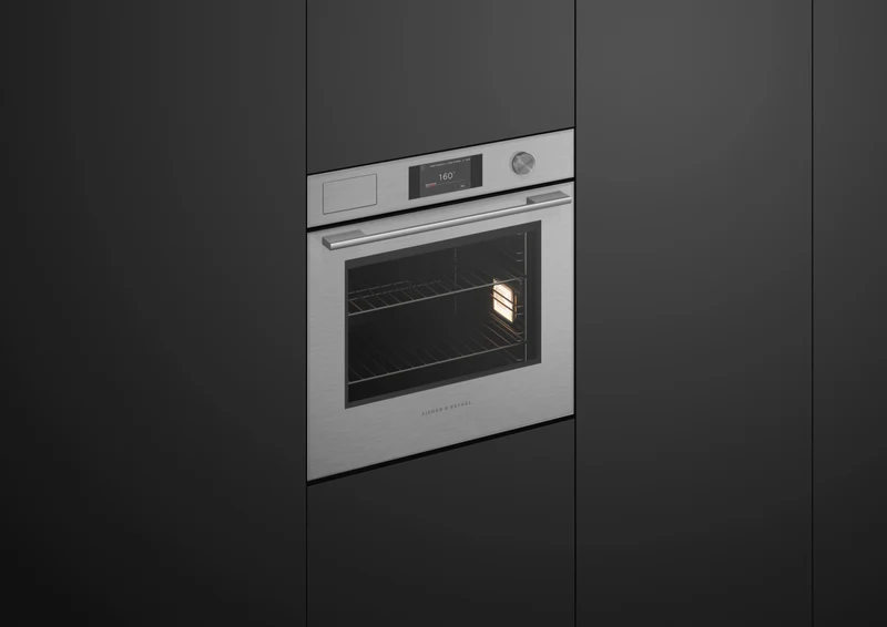 Fisher & Paykel 60cm Series 7, Contemporary Combo-Steam Oven, Brushed Silver Glass