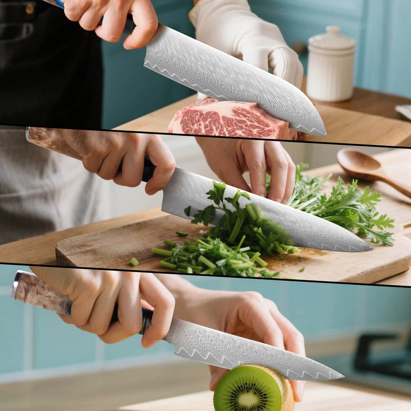 Professionelles 8-Zoll-Kochmesser aus Hochkohlenstoffstahl – superscharf, ergonomisch, langlebig, ideal für Fleisch, Gemüse & mehr