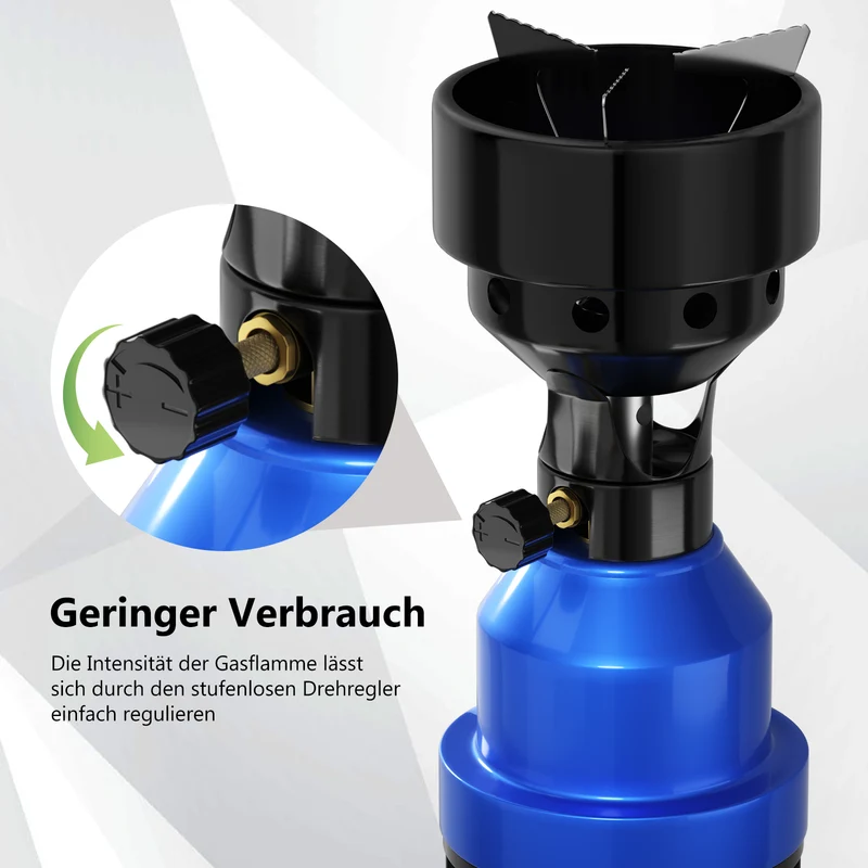 2in1 Campingkocher Gaskocher 1 Flammig Shisha Kohleanzünder für Gaskartuschen