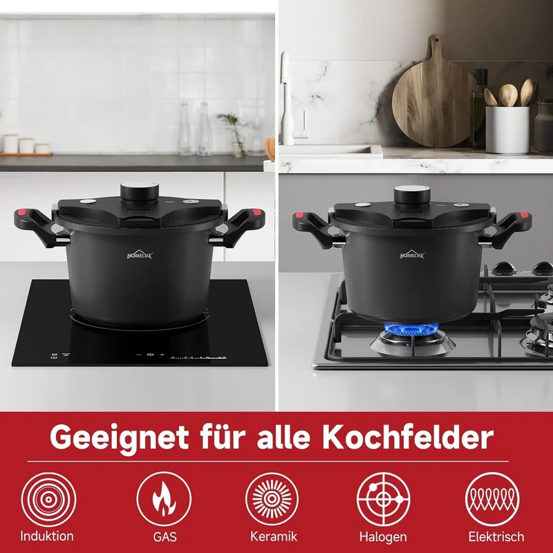 Homelux Energiespartopf 24cm Universal Kochtopf 5.5L Topf Induktion