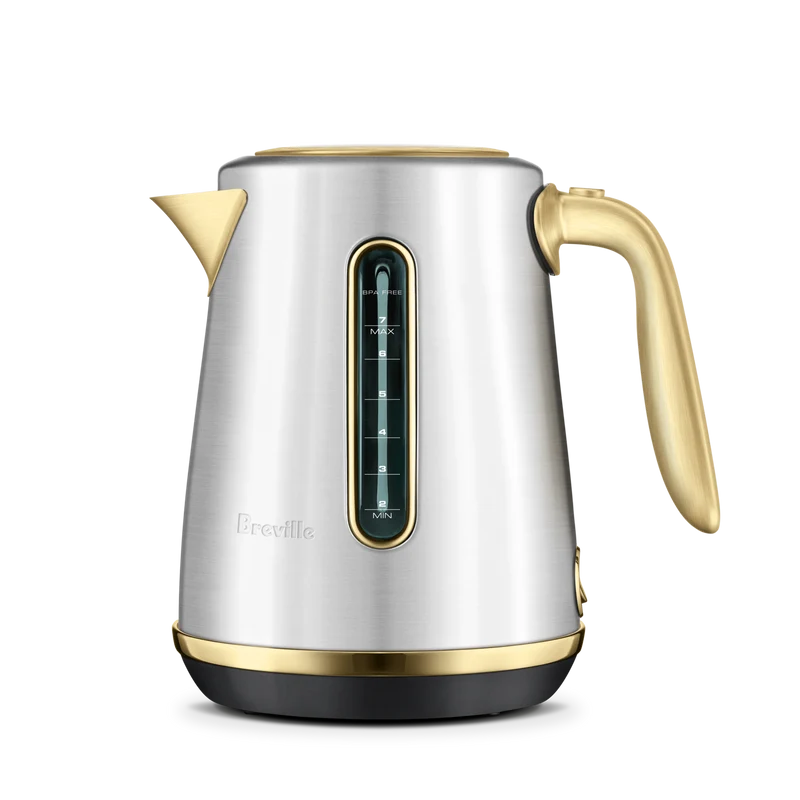 Breville The Soft Top Luxe Kettle Brushed Stainless Steel Brass