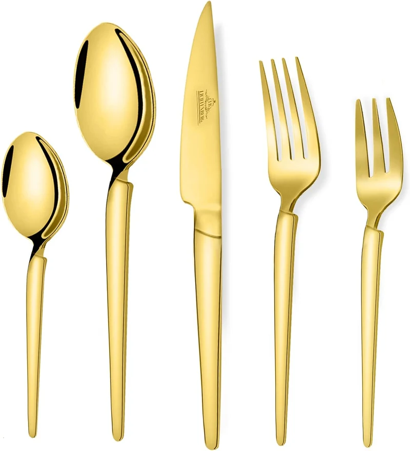 72-teiliges Besteckset aus glänzendem 18/10-Edelstahl für 12 Personen. Spülmaschinenfest & langlebig. Perfekt für jede Gelegenheit
