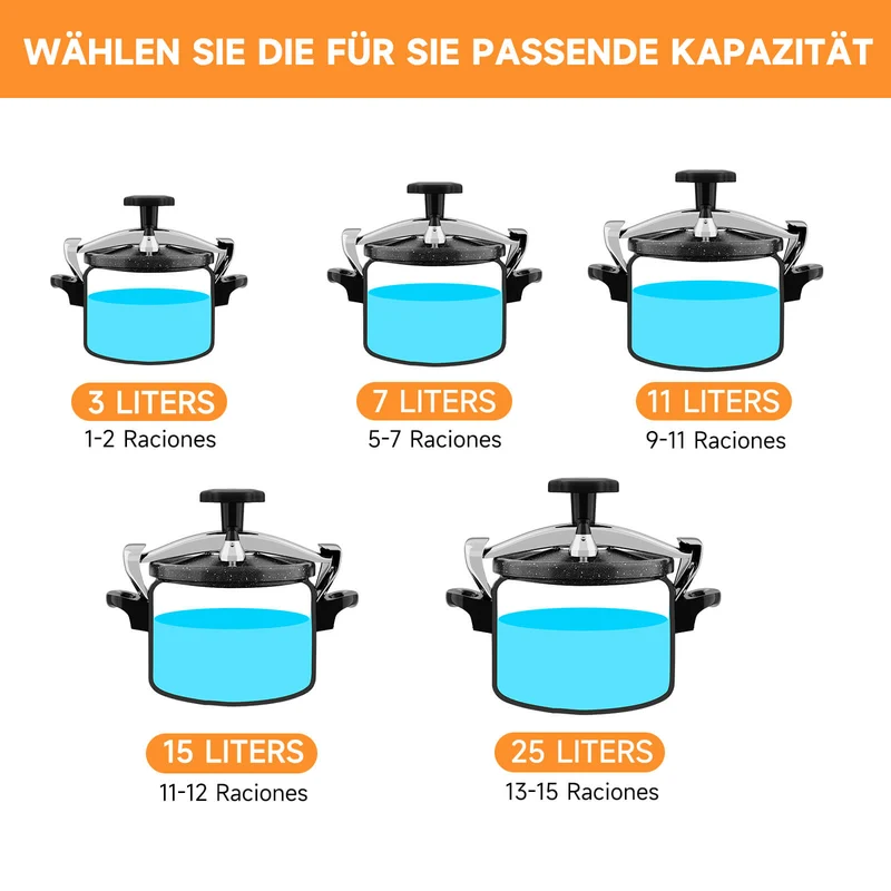 Scheffler Schnellkochtopf Aluguss Dampfkochtopf Induktion Druckbehälter für alle Herdarten