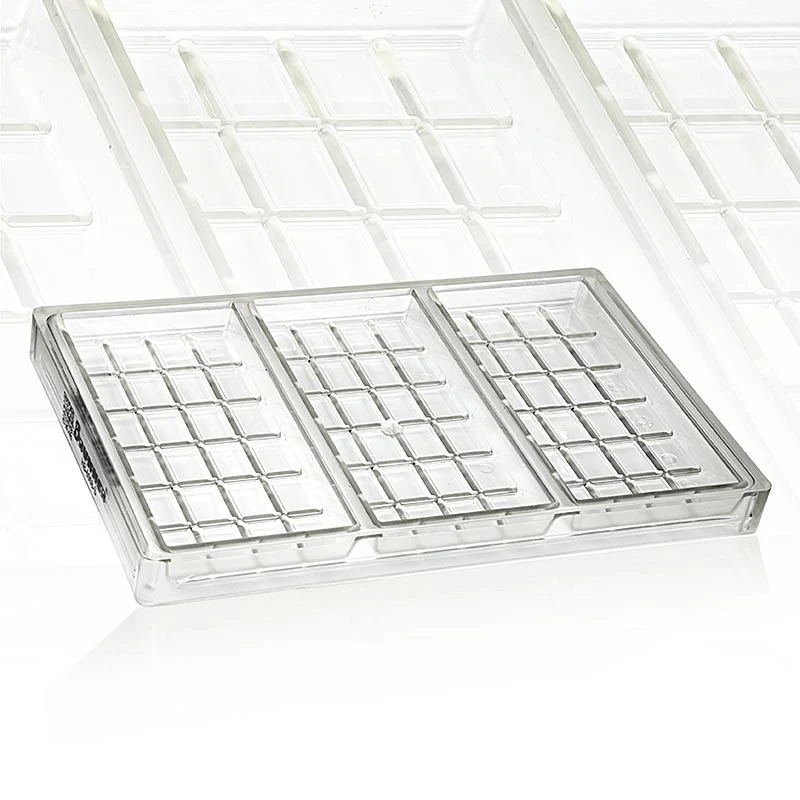 Schokoladengießform "Tafel", 161x78x15mm, 3-tlg., für ca. 200g, Brunner, 1 St