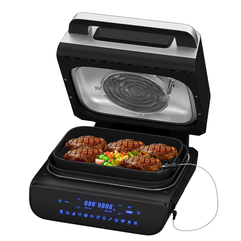 Heißluftfritteuse & Grill 6-in-1 Airfryer Elektrischer mit Temperaturfühler 6 IN 1 Heißluftfritteuse