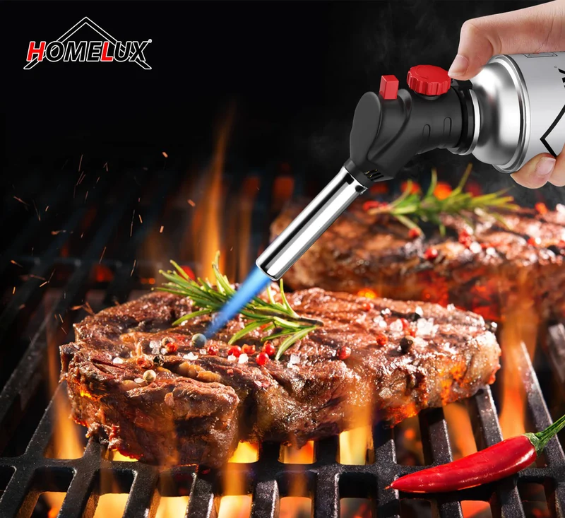 HOMELUX Gasbrenner Vielseitiger Flambier- und Bunsenbrenner bis 1300°C für Küche, BBQ, Camping und Handwerk