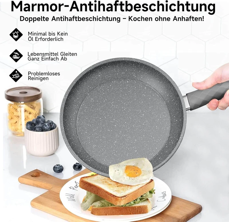 HOMELUX 10-teiliges Topfset Induktion Hochwertiges Kochgeschirr für jeden Haushalt