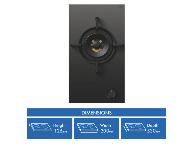 Fisher & Paykel 30cm Series 9 1 Burner Gas Cooktop, Natural Gas