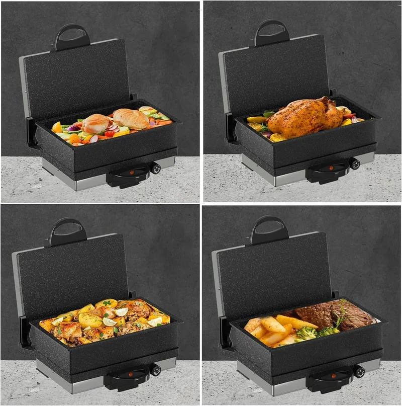 Kontaktgrill 2000W Edelstahl Multigrill für Lahmacun & Elektro-Grillfunktion