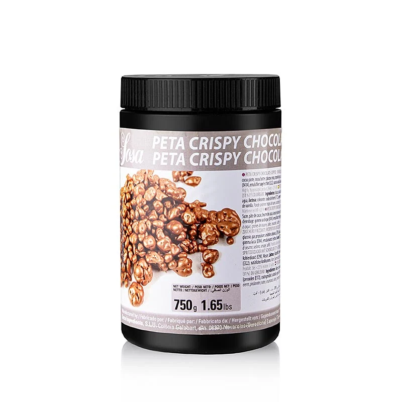 Sosa Peta Crispy - Kupfer Wet Proof, Bitterschoko ummantelt, 750 g