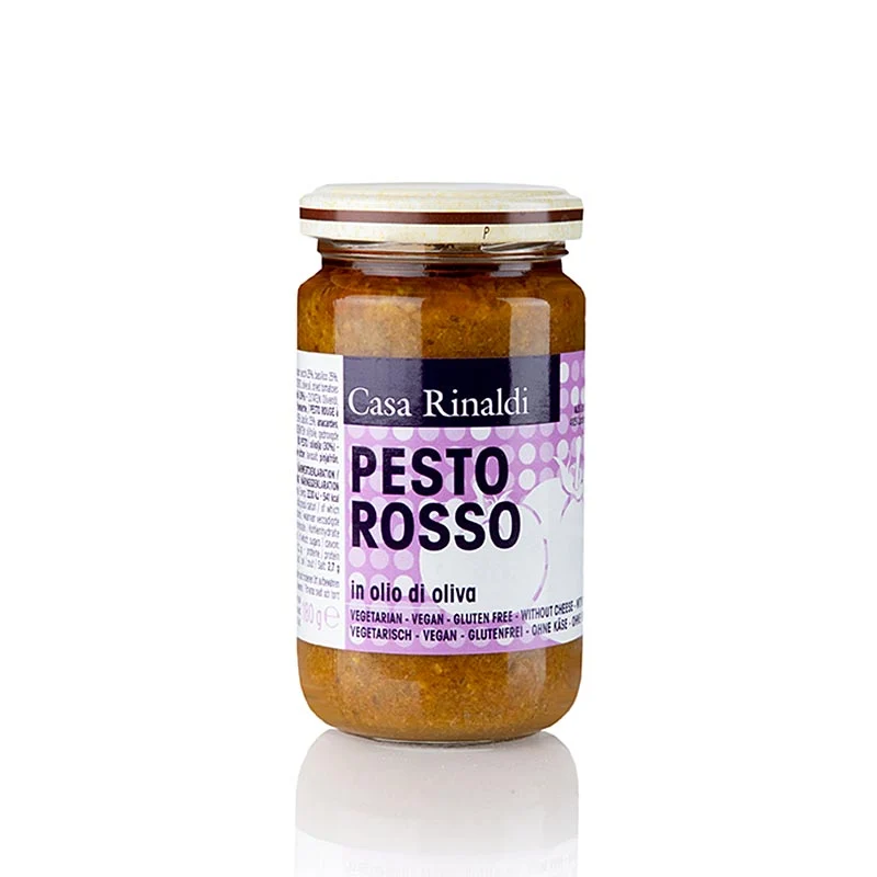 Pesto Rosso, Tomaten Pesto mit Olivenöl, vegan, Casa Rinaldi, 180 g