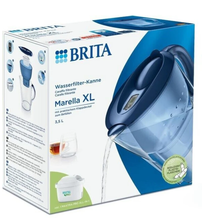 Brita, Wasserfilter-Kanne Marella XL, 3,5 Liter, 1 Filter inklusive