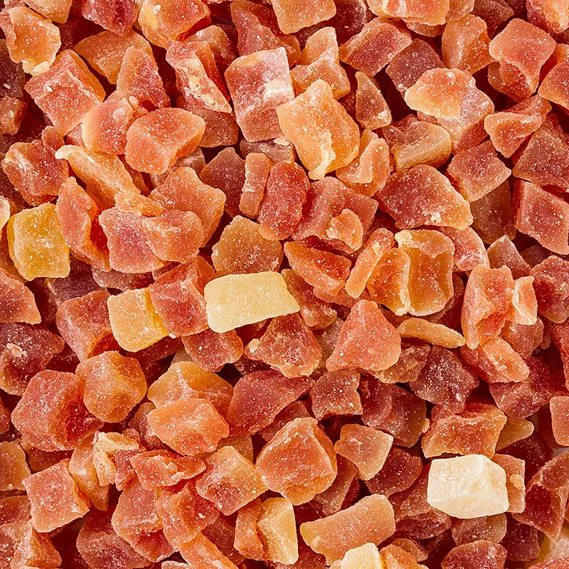 Papaya-Würfel, 10mm, getrocknet, gezuckert, ungeschwefelt, 1 kg