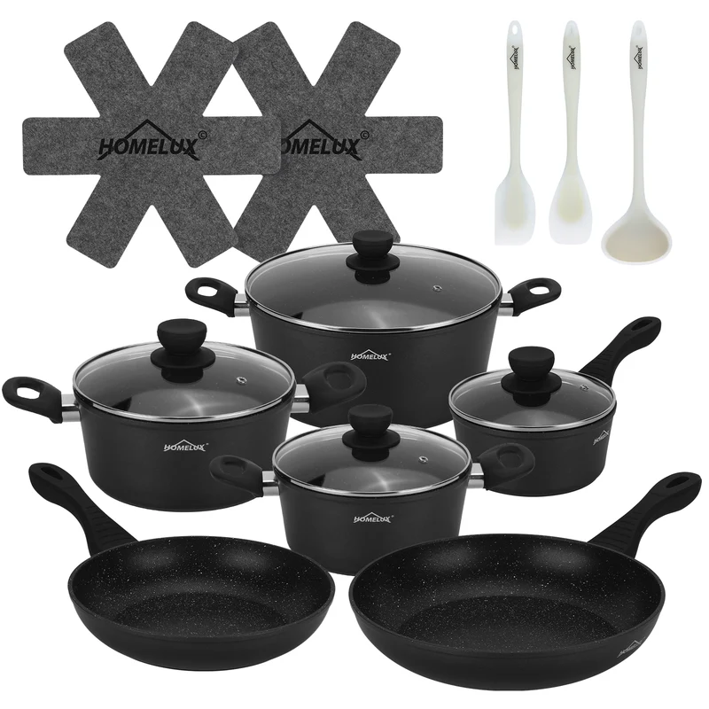 15tlg Topfset Induktions Töpfe Set Antihaft-beschichtete Aluminium KochtopfSet Homelux Töpfe Set
