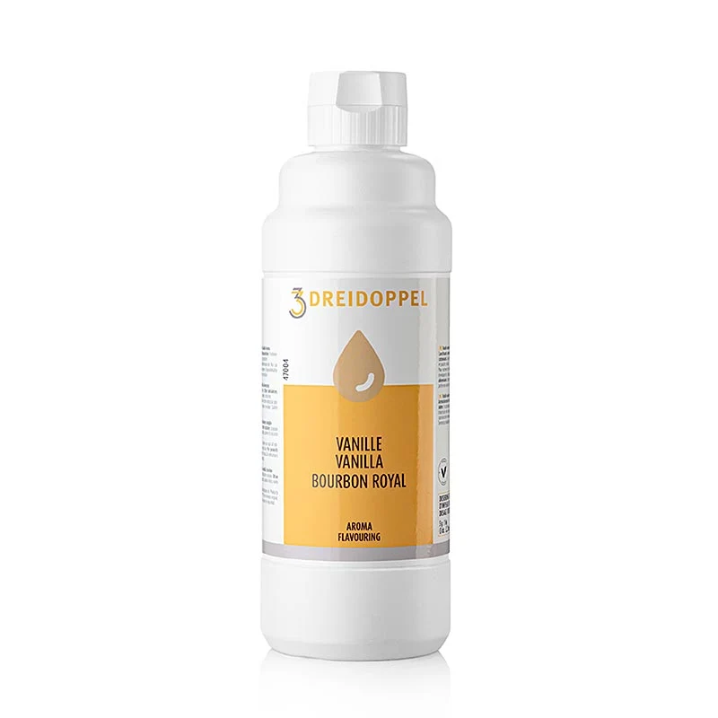 Vanille-Aroma, Bourbon Royal, flüssig, mit Stippen, Dreidoppel, No.470, 1 l