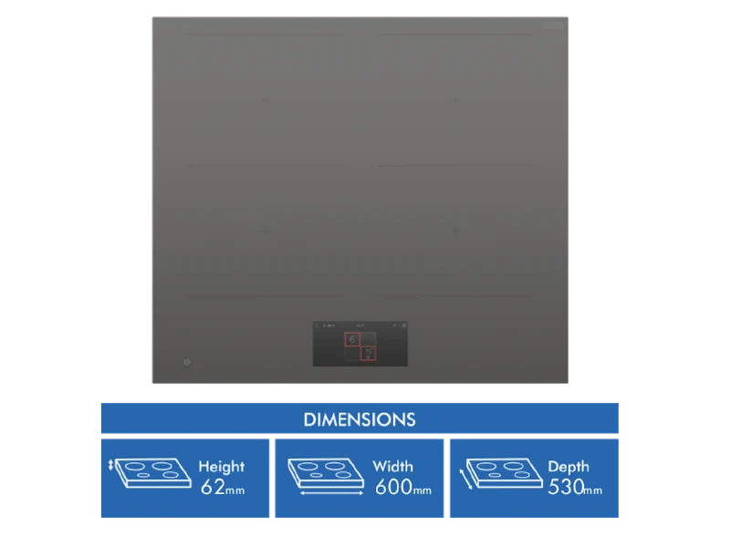 Fisher & Paykel 60cm Series 9 4 Zone Induction Cooktop, 2 SmartZones