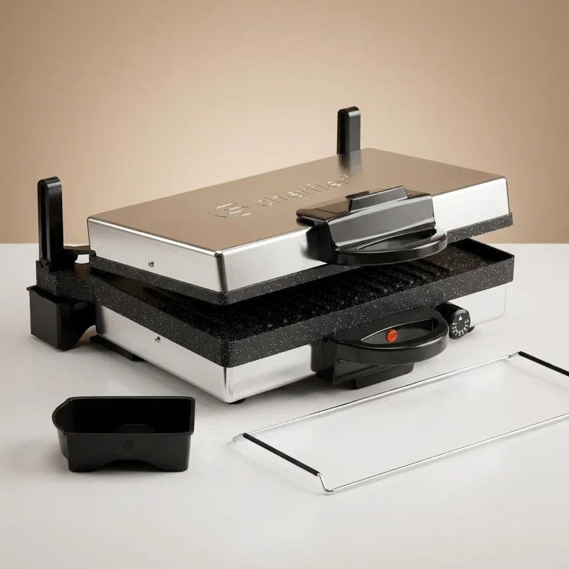 2000W Elektrogrill Kontaktgrill 3 in 1 Multigrill, Grill, 2000 Watt Elektrischer Optigrill