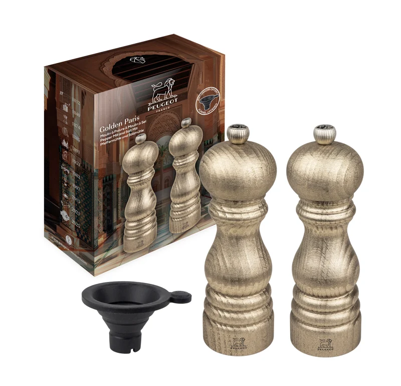 GOLDEN Duo Pfeffermühle und Salzmühle, 18 cm