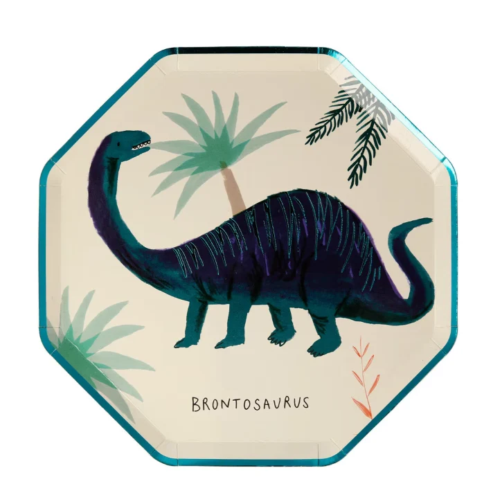 Meri Meri Party-Teller aus Pappe, Dinosaurier