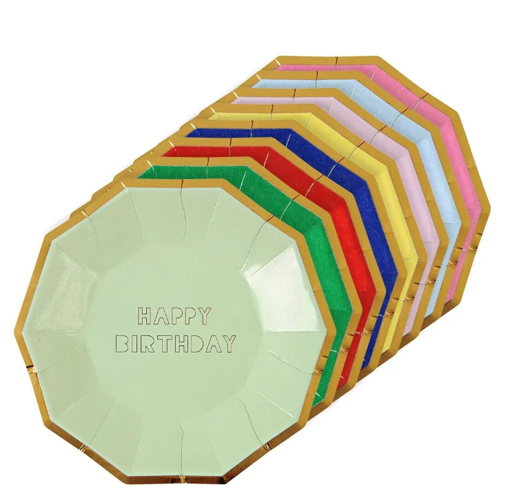 Meri Meri Pappteller, Happy Birthday